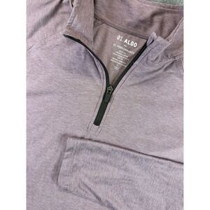 01.Algo Performance Pullover Mens Large Purple Heathered Quarter Zip UPF 40
